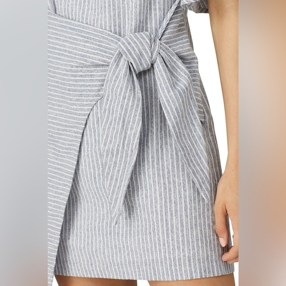 leRumi Jamie Striped Short Sleeve Cotton Mini Dress. Scoop Neckline. Pre-Owned. - Picture 5 of 12